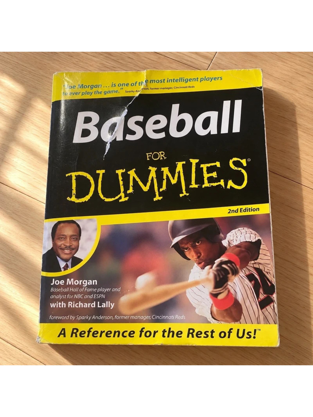 Baseball For Dummies Joe Morgan 2nd Edition 2000 MLB Paperback Damaged Cover
